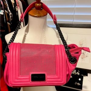 Christian Lacroix Barbie Pink Metallic Chain Shoulder Bag